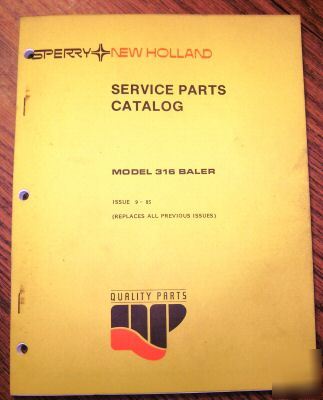 New holland 316 baler parts catalog manual book nh