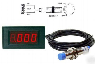 Rev counter panel meter w/ pnp sensor