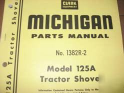 Michigan 12A tractor shovel parts manual