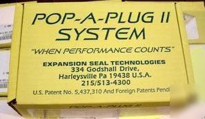 New pop-a-plug 2 system tubing plugs tube plugging 