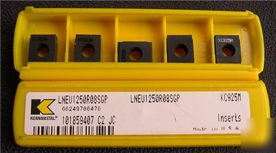 10 kennametal LNEU1250R08SGP carbide milling inserts 