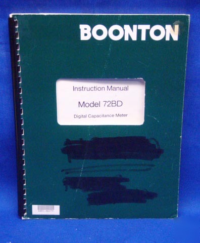Boonton 72BD dig. capacitance meter manual w/ schematic