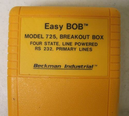 Beckman industrial easy bob model 725 breakout box