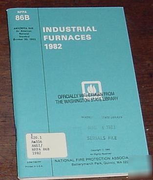Nfpa 86B industrial furnaces, national fire protection
