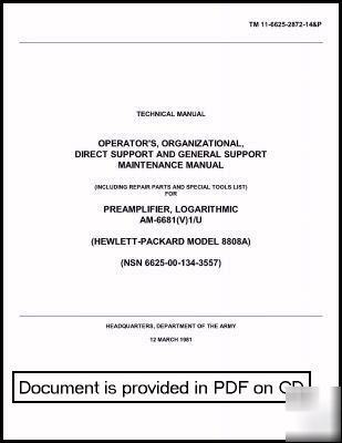Agilent hp 8808A operation & service manual