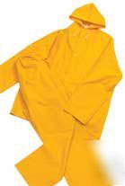 Yellow waterproof pvc hooded wetsuit - size lge