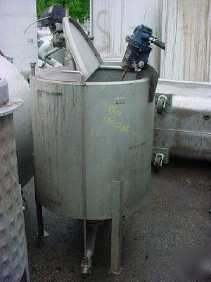 100 gallon 316 stainless steel tank with mixer