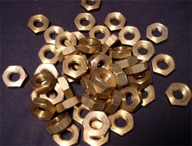 50 pieces - solid brass jam nuts 1/2
