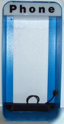New pay payphone telephone lighted enclosure in box