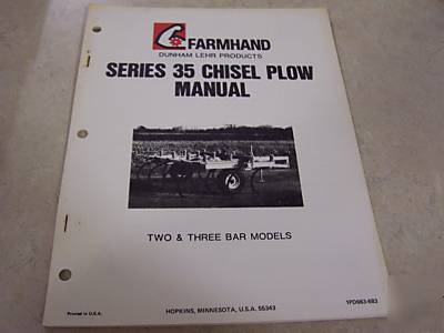 Farmhand series 35 chisel plow manual