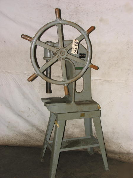 Greenerd 3 ton pilot wheel type arbor press