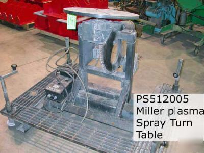 Miller thermal plasma spray high speed turn table