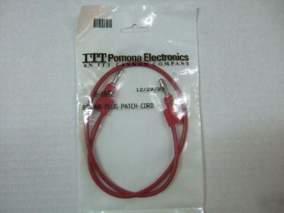 New itt pomona b-18-2 patch cord red banana plug 
