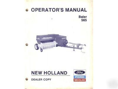 New ford holland 565 baler operator's manual