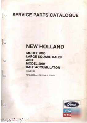 New holland 2000 large square baler parts book catalog