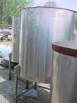 Used: tank, 300 gallon, stainless steel, vertical. 44