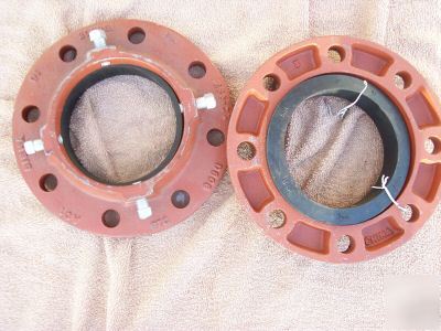 Lot of 2 sigma 200 psi ZG2-Z4 pipe flanges w rubber sea