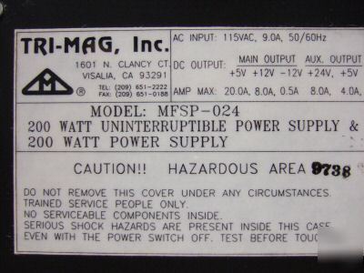 Tri-mag, inc. mfsp-024 200 watt uninterruptible power 