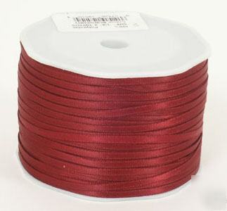 1/16 in 100 yd wine double face satin ribbon party