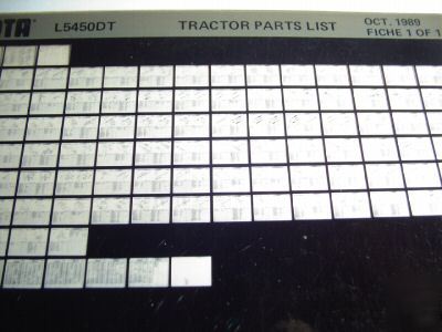 Kubota L5450DT tractor parts catalog microfiche fiche