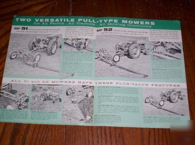 Massey ferguson sickle bar mowers promo brochure 1960S