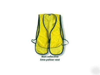 New safety vest lime pvc
