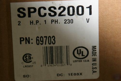 Booster pump aeromotor 2HP 230VOLT 1PH model#: SPCS2001