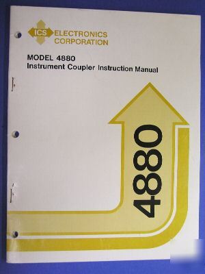 Ics 4880 instrument coupler instruction manual
