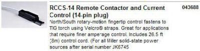 Miller 043688 rccs-14 remote c&c control (14-pin plug)