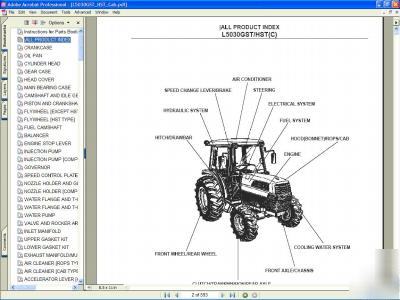 Kubota L5030GST 4X4 tractor parts manual