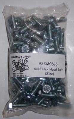6X16 hex head bolt -high quality-100 quantity-933M0616