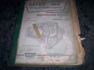 Davey permavane rotary compressor operation manual