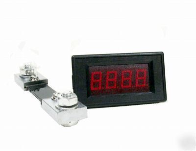 Dc 0-100A digital red led amp current meter w/ shunt 