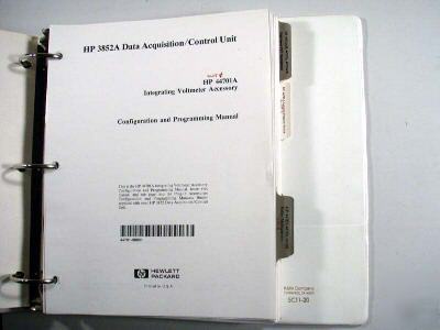 Hp 3852A data acquisition accessories manual