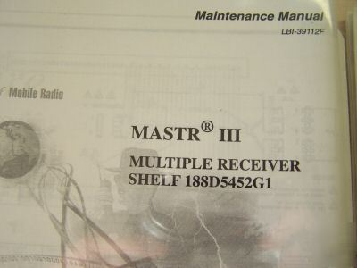 Ge macom mastr 3 maintenance manual