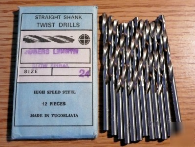 12PC jobber length #24 hss drill - yugoslavia