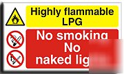 Lpg-no smoke/nl sign-s. rigid-600X350MM(mu-029-ru)