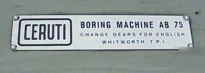 New ceruti ab-75 boring mill change gear set * in box*