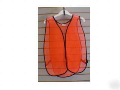 New mesh safety vest/hi-visibility orange/one size