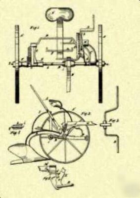 Sulky plow 1878 us patent art PRINT_G055