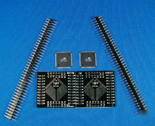 2PCS atmel ATMEGA128-16AV microcontroller and 2*64 tqfp
