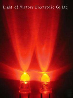 200 x 3MM brightest red led lamp 15,000MCD freeresistor