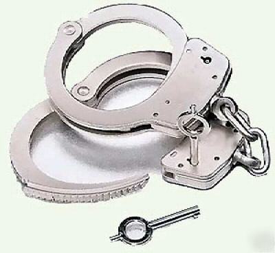 Free shipping nickel steel handcuffs police security 