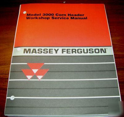 Massey ferguson 3000 corn header service manual book mf