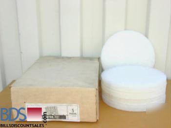 Super polish polyester 11INCH white floor care pads