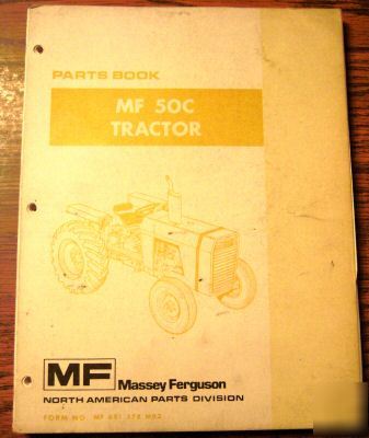 Massey ferguson mf 50C tractor parts catalog book