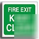 Fire exit keep clear sign-adh.vinyl-150X150MM(sa-006-ac