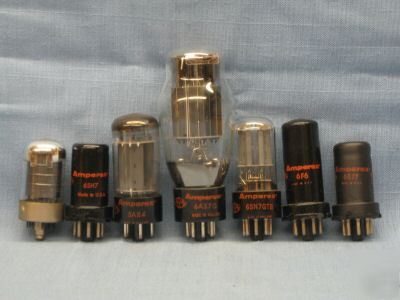 Amperex tubes 5AR4 6F6 6J7 6SH7 6SJ7 6SN7GTB more