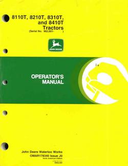 John deere operators manual 8110T 8210T 8410T tractor v