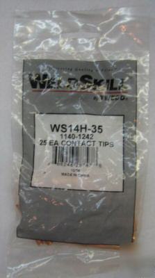 Tweco WS14H-35 1140-1242 weldskill contact tip (23 pk)
